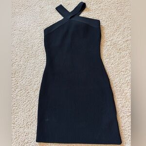 Elegant Black Halter Dress